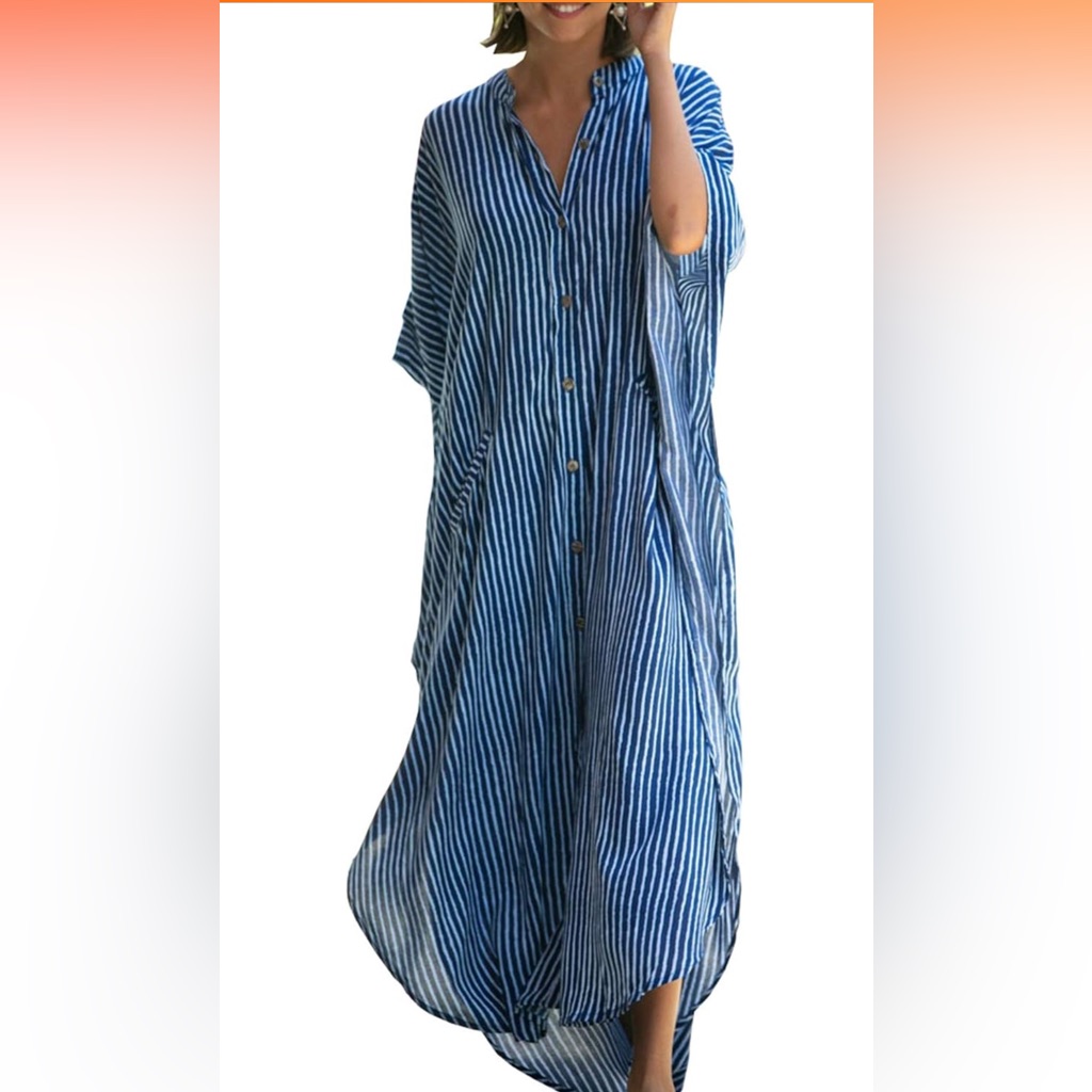 Blue One Size Fits All Kaftan Blue One Size Fits All Kaftan